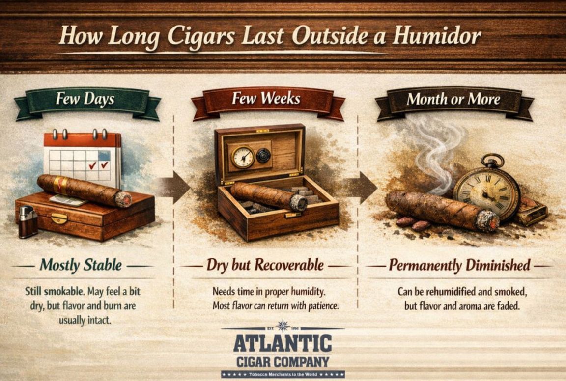 How Long Do Cigars Last Outside a Humidor